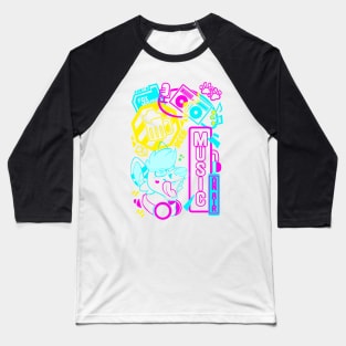 Kjisu's Nightlife Furry Design Baseball T-Shirt